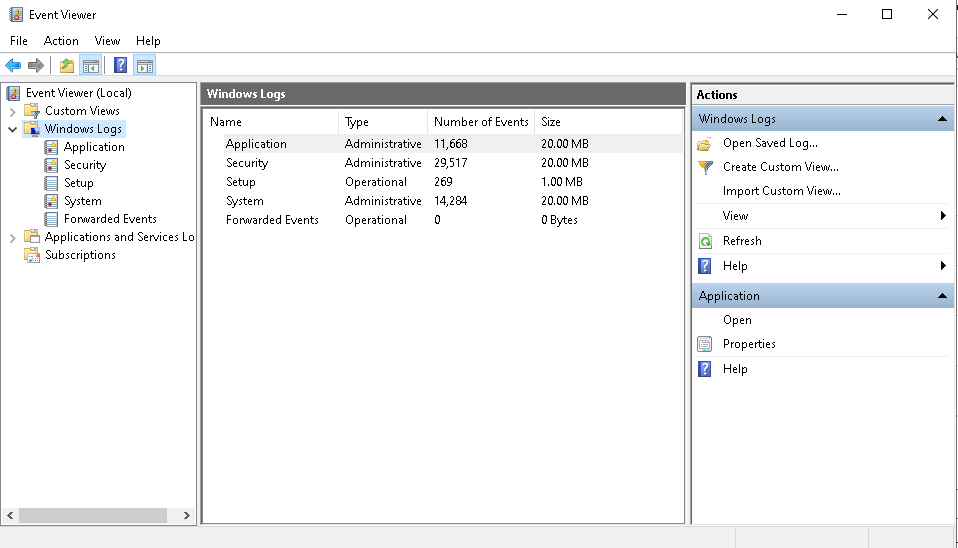 Check Shutdown Logs in Windows