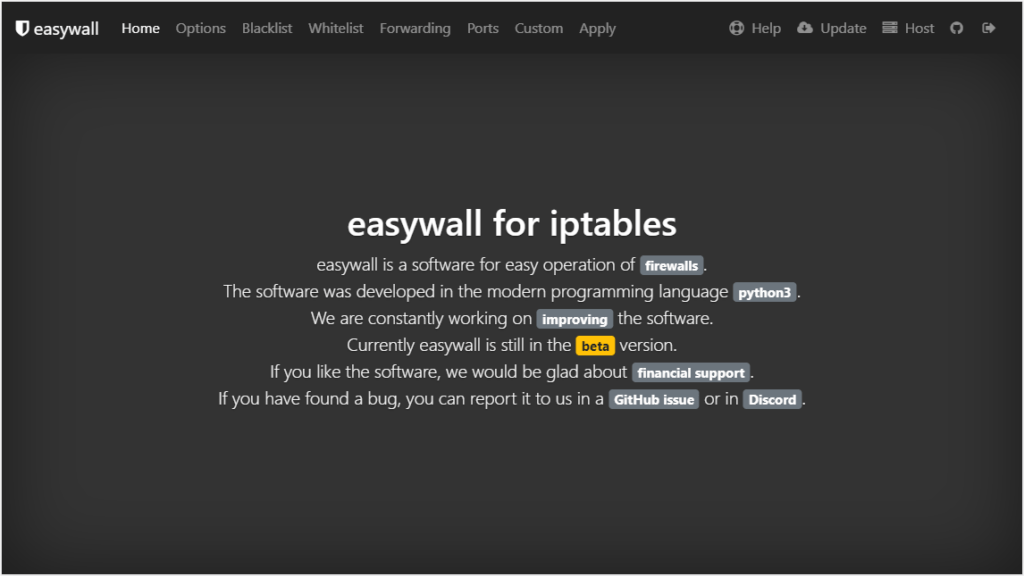 install and configure Easywall on Ubuntu