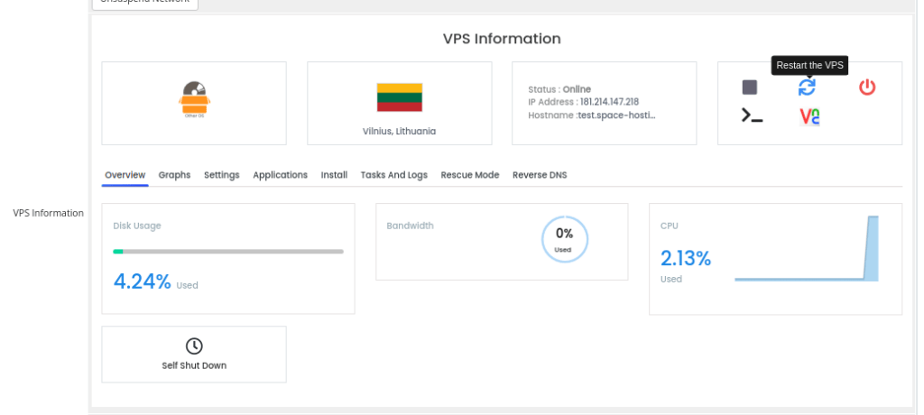 restart Kali Linux VPS